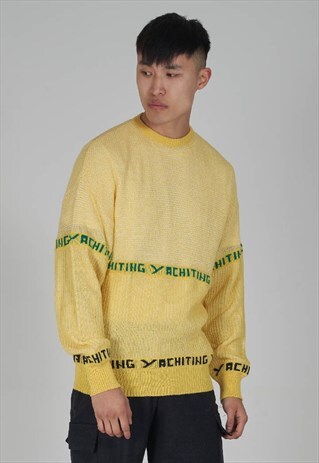 70'S YELLOW VINTAGE SKI JUMPER
