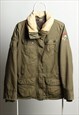 VINTAGE TOMMY HILFIGER DENIM PADDED JACKET KHAKI