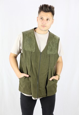 MENS VINTAGE BARBOUR GILET JACKET LARGE COUNTRY ENGLAND 90'S