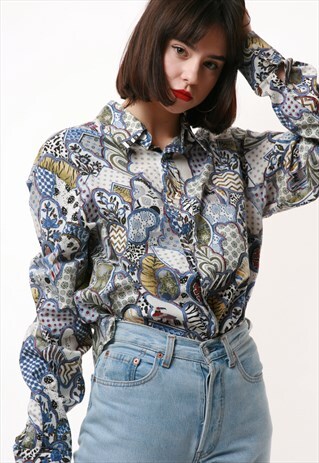 90S VINTAGE JUST CAVALLI OLDSCHOOL SHIRT 16581