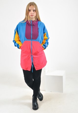VINTAGE WINDBREAKER SHELL NIKE PARKA JACKET IN MULTI COLOR