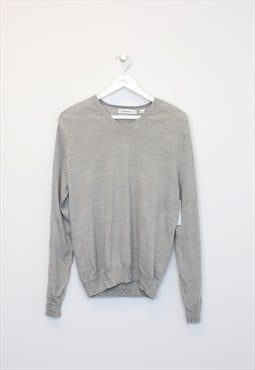 Vintage Calvin Klein knitted sweatshirt in grey. Best fits S