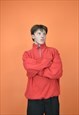 VINTAGE RED CLASSIC 80'S 1/4 ZIP SWEATSHIRT 