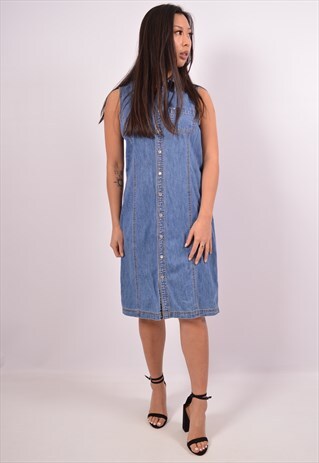 VINTAGE TOMMY HILFIGER DENIM DRESS BLUE