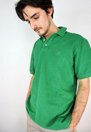 VINTAGE GREEN FILA POLO