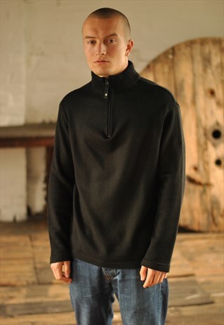 VINTAGE 90S ARMANI JEANS 1/4 ZIP JUMPER