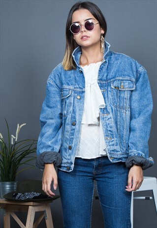 VINTAGE 80S LEE LINED DENIM JACKET / S2059