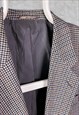 VINTAGE WOOL TWEED BLAZER CHECK HOUNDSTOOTH LARGE 42