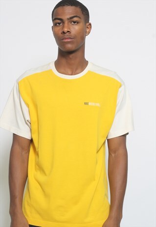 VINTAGE NIKE BASKETBALL T-SHIRT YELLOW