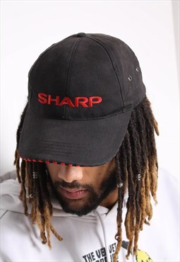 Vintage Sharp Baseball Cap Hat Black