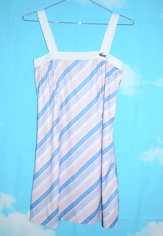 VINTAGE 70'S LACOSTE PASTEL STRIPE MINI TENNIS DRESS