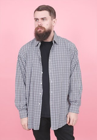 VINTAGE POLO RALPH LAUREN CHECK SHIRT /R8034