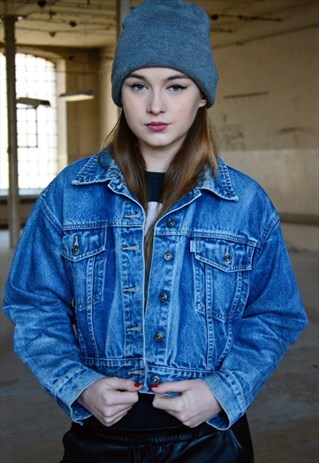 VINTAGE 90S DENIM CROPPED JACKET