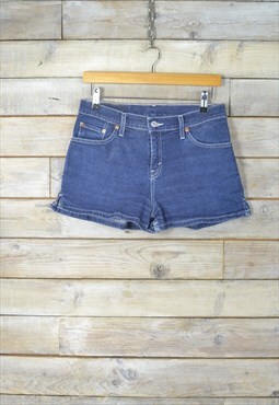 Vintage levi's original denim shorts dark blue w30 BR1345