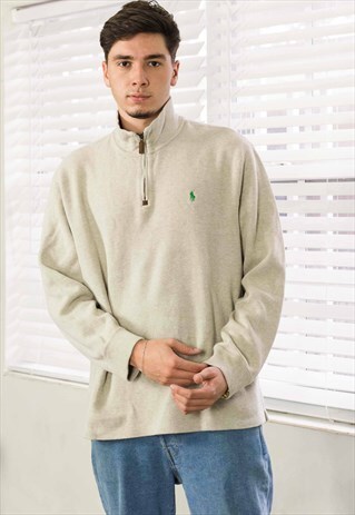 VINTAGE RALPH LAUREN 1/4 ZIP FRONT JUMPER 90S XL 21.7