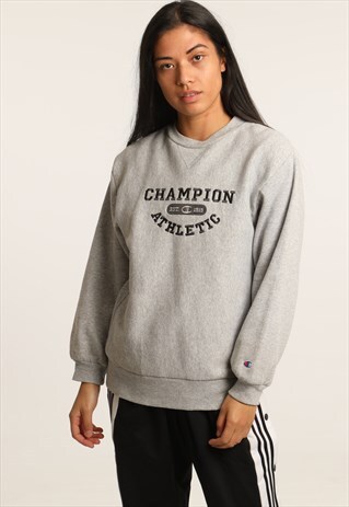 VINTAGE CHAMPION EMBROIDERED SPELLOUT SWEATSHIRT