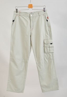 Vintage 90s cargo trousers in light grey