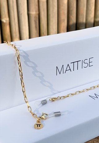 GOLDEN SUNGLASSES CHAIN LINK
