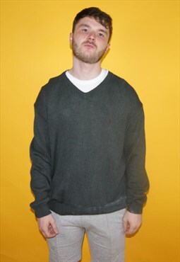 Vintage Y2K Ralph Lauren Chunky Knit V Neck Sweater Jumper