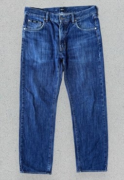 Hugo Boss Blue Jeans Straight Leg Mens W34 L32