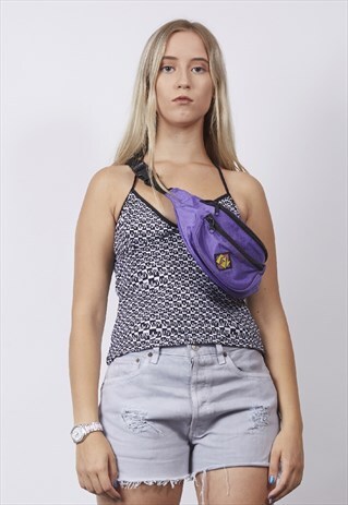 VINTAGE 80'S PURPLE BUM BAG