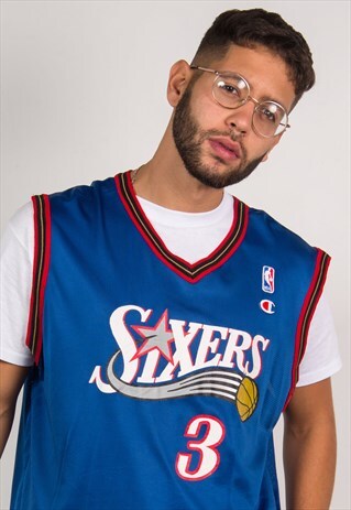VINTAGE CHAMPION NBA JERSEY PHILADELPHIA 76ERS BASKETBALL