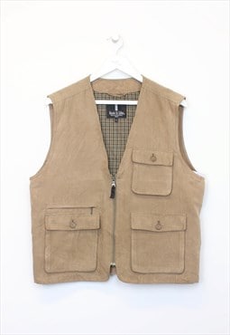 Vintage Nicole St Gilles vest in beige. Best fits L