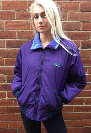 VINTAGE L L BEAN FLECE LINED WINTER JACKET