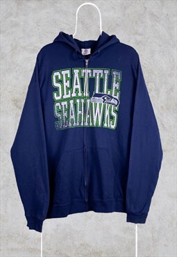 Vintage NFL Hoodie Seattle Seahawks Zip Up American Football