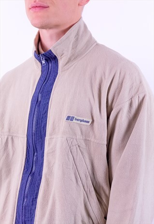 VINTAGE BERGHAUS ZIP FLEECE IN BEIGE