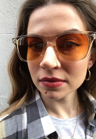 VINTAGE STYLE CRYSTAL WAYFARER SUNGLASSES