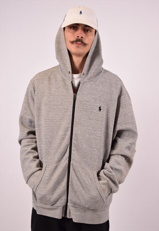 VINTAGE POLO RALPH LAUREN HOODIE SWEATER GREY