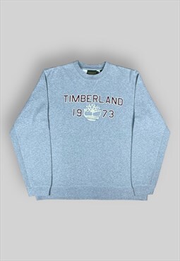Vintage Timberland Spellout Sweatshirt in Grey
