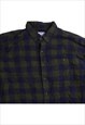 VINTAGE 90'S BLUE MOUNTAIN SHIRT CHECK LUMBERJACK LONG