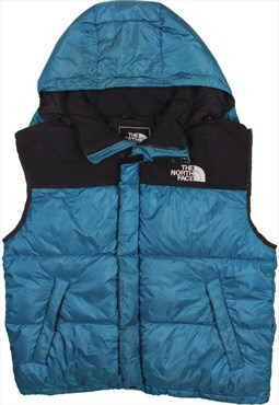 Vintage 90's The North Face Gilet Puffer Full Zip Up Hooded