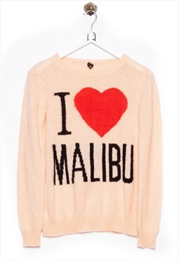 Vintage forever 21  Sweater I Love Malibu Pink
