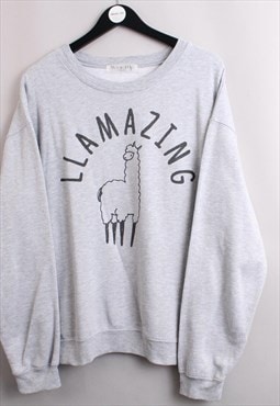 Llama womens grey sweatshirt