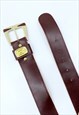70s Vintage Brown Leather Belt (Size M)