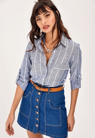 BLUE STRIPED SHIRT