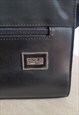VINTAGE BLACK LEATHER BETTY BARCLAY FANNY PACK, WAIST PURSE