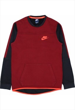 Nike 90's Swoosh Crewneck Sweatshirt Small Burgundy Red
