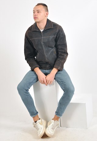 VINTAGE 90'S SUEADE LEATHER JACKET