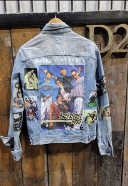 Backstreet boys customised vintage 80's 90's denim jacket