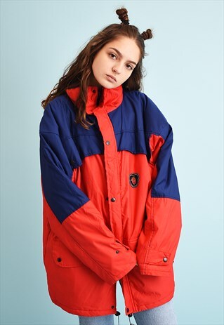 90'S RETRO ATHLEISURE SPORTS OVERSIZED JACKET PARKA