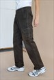 VINTAGE 90S RELAXED FIT HIGH WAISTED CARGO STYLE PANTS W40