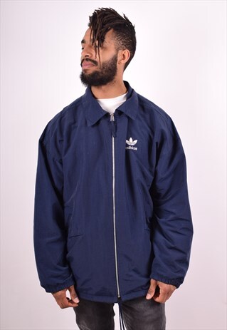 ADIDAS MENS VINTAGE JACKET XL BLUE 90S