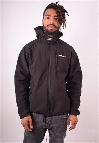 NEW BALANCE MENS VINTAGE JACKET LARGE BLACK 90S