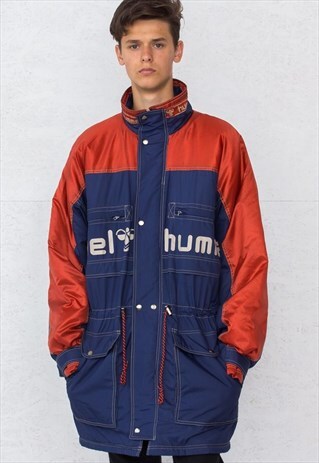VINTAGE BLUE RED HUMMEL JACKET
