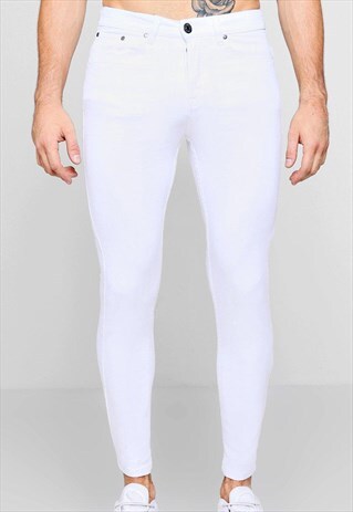ESSENTIAL SLIM MAX JEGGING SKINNY DENIM JEANS - WHITE
