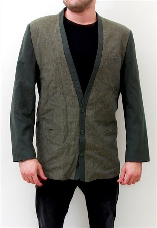 GIOVANI DEEP V-NECK BLAZER MAN BUTTON DOWN FORMAL SPORT COAT